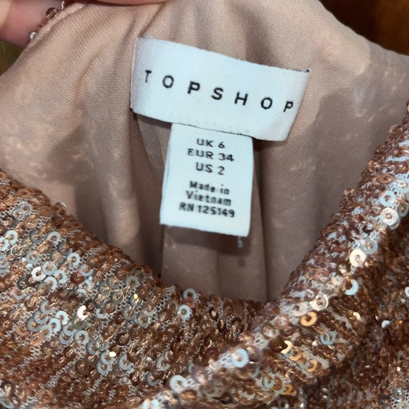 Womens Topshop Baby Pink Sequin Dress, New without tags - Picture 2 of 3